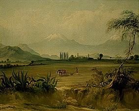 Mexikanische Landschaft mit Xochimilco. van Daniel Thomas Egerton
