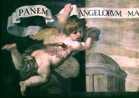 The Last Supper, detail of an angel van Daniele Crespi