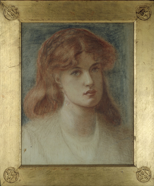 D.Rossetti, Head of a Girl. van Dante Gabriel Rossetti