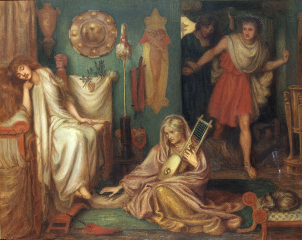 D.Rossetti, Return of Tibullus, 1868. van Dante Gabriel Rossetti