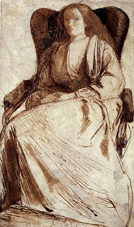 Elizabeth Siddall (d.1862) van Dante Gabriel Rossetti