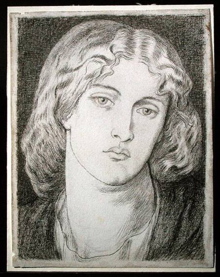 Fanny Cornforth (1824-1906) (pen & ink and grey wash on paper) van Dante Gabriel Rossetti