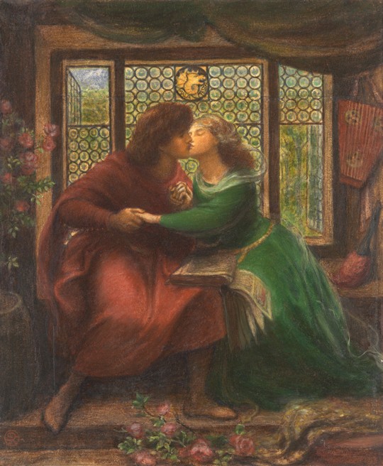 Paolo and Francesca da Rimini van Dante Gabriel Rossetti