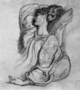 Jane Morris / Drawing by Rossetti