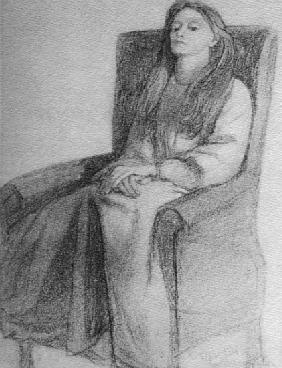 Elizabeth Siddal, c.1853 van Dante Gabriel Rossetti