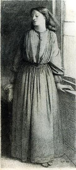 Elizabeth Siddal, May 1854 (pen and ink) van Dante Gabriel Rossetti