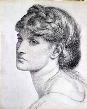 Portrait of Alexa Wilding, a study for 'The Bower Meadow'