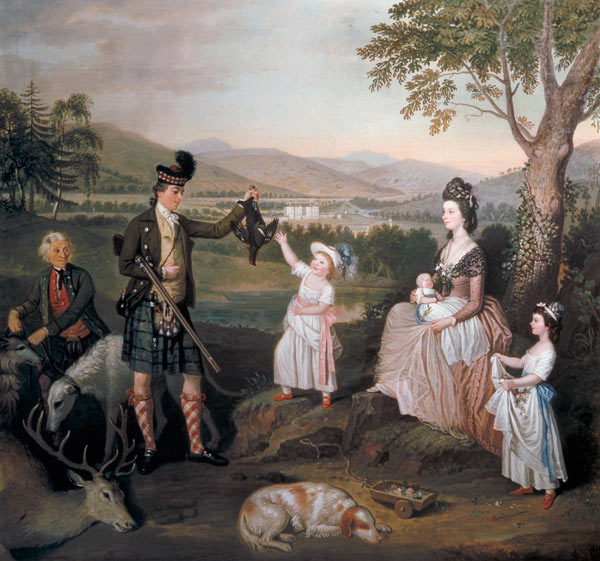 John, the 4th Duke of Atholl and his family van David Allan