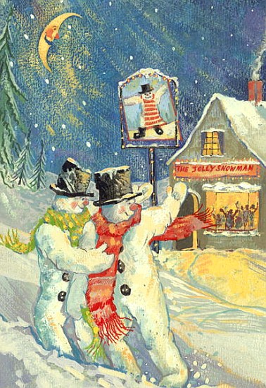 The Jolly Snowman (gouache)  van David  Cooke