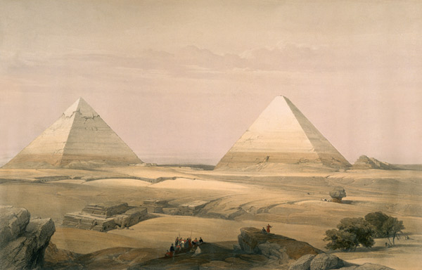 Giza , Pyramids van David Roberts