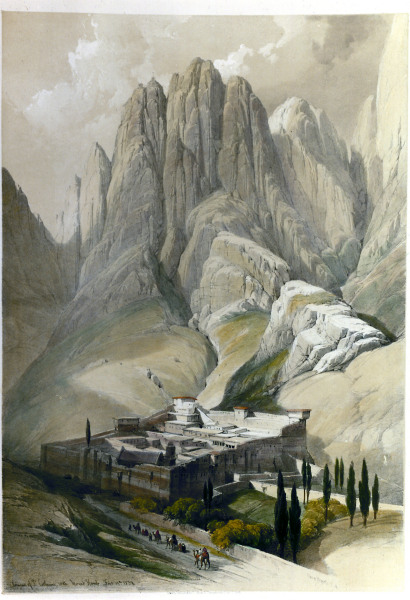 Sinai , St.Catherine Monast. van David Roberts