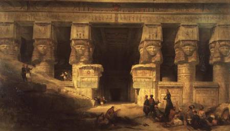 The Temple of Dendera, Upper Egypt van David Roberts