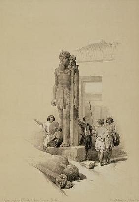 Colossus in front of the Temple of Wady Sabona, Ethiopia