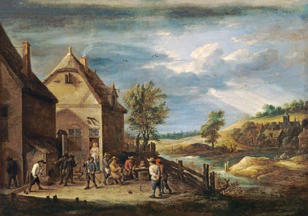 Peasants Playing Boules van David Teniers