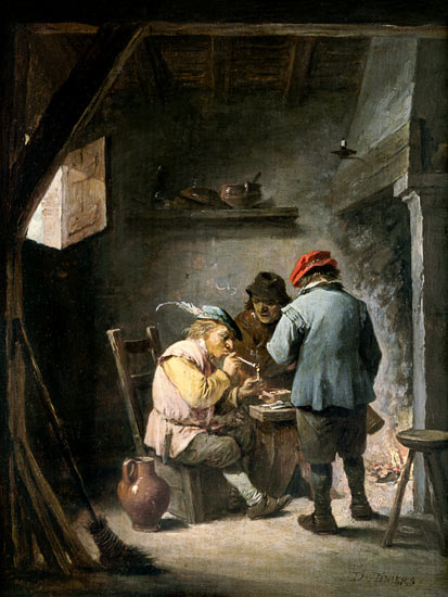 Peasants by an Inn Fire van David Teniers