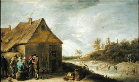 Inn by a River van David Teniers