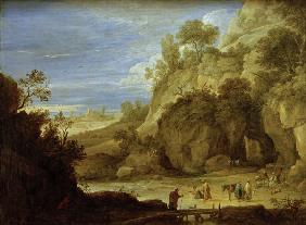 D.Teniers d.J., Felslandschaft mit ...