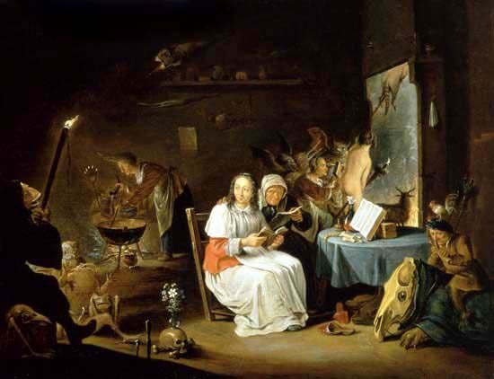 Witches Preparing for the Sabbat van David Teniers