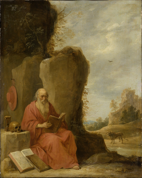 St Jerome in the Desert van David Teniers d. J.