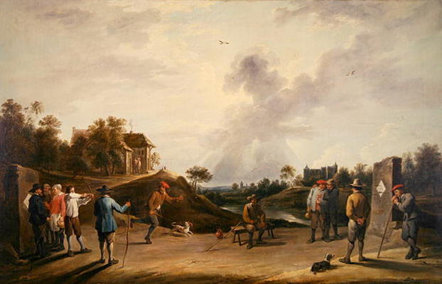 The Archery Contest (oil on canvas) van David the Younger Teniers