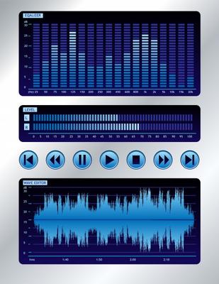 Blue sound mixer van Dawid Krupa