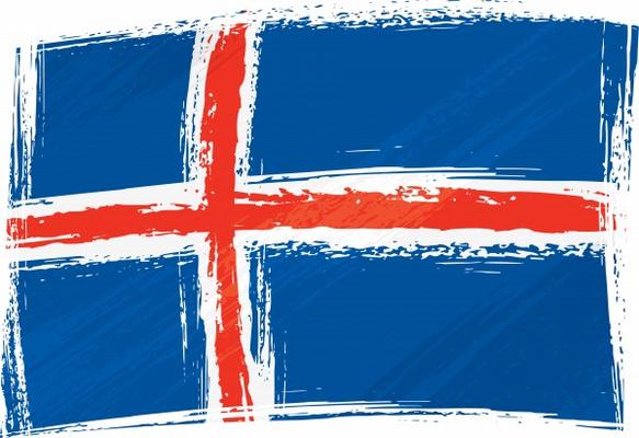 Grunge Iceland flag van Dawid Krupa