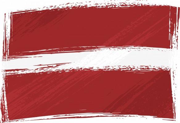 Grunge Latvia flag van Dawid Krupa