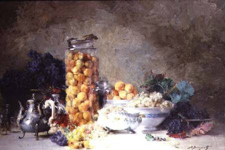 Still life of apricots and other fruit van Denis Pierre Bergeret
