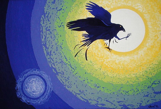 Crow, 1999 (gouache on paper)  van Derek  Crow