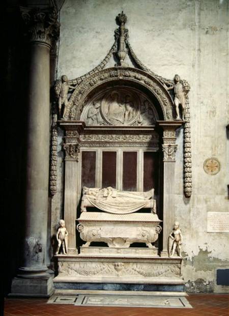 Tomb of Carlo Marsuppini (d.1453) van Desiderio  da Settignano