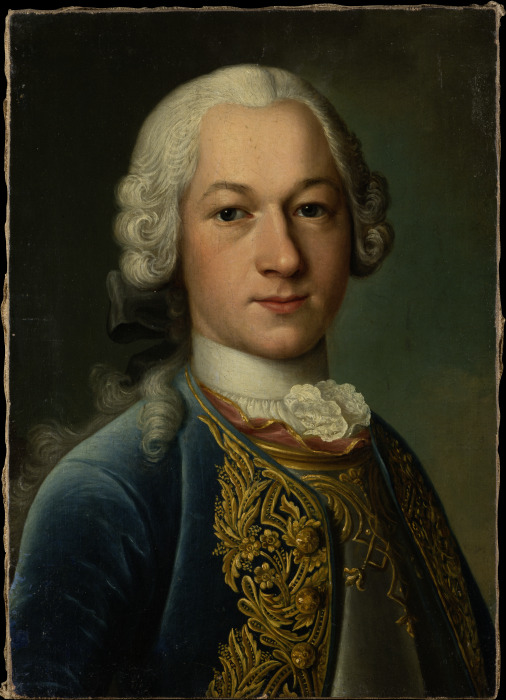 Portreit of Hieronymus Georg von Holzhausen (1726-1755) van Deutscher (Hessischer?) Meister um 1750