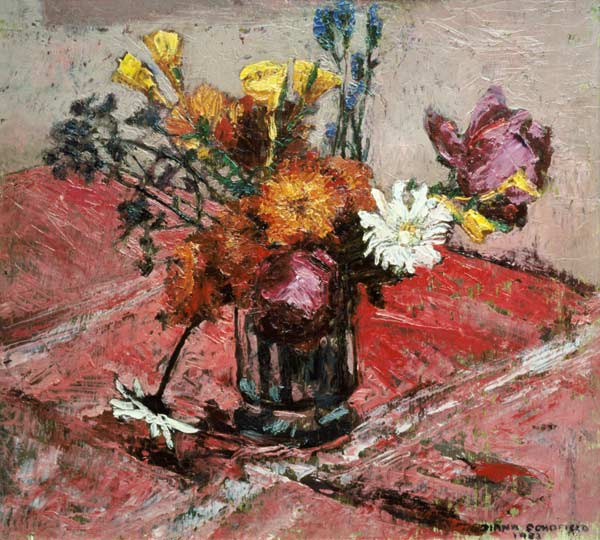 Still Life with Vase of Flowers, 1983 van Diana  Schofield