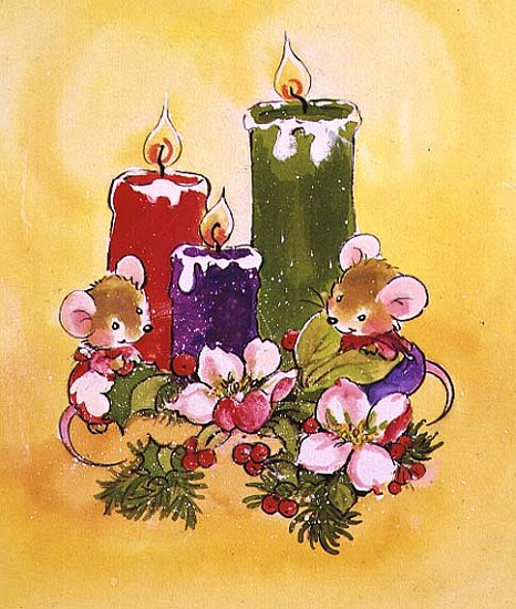 Mice with Candles  van Diane  Matthes