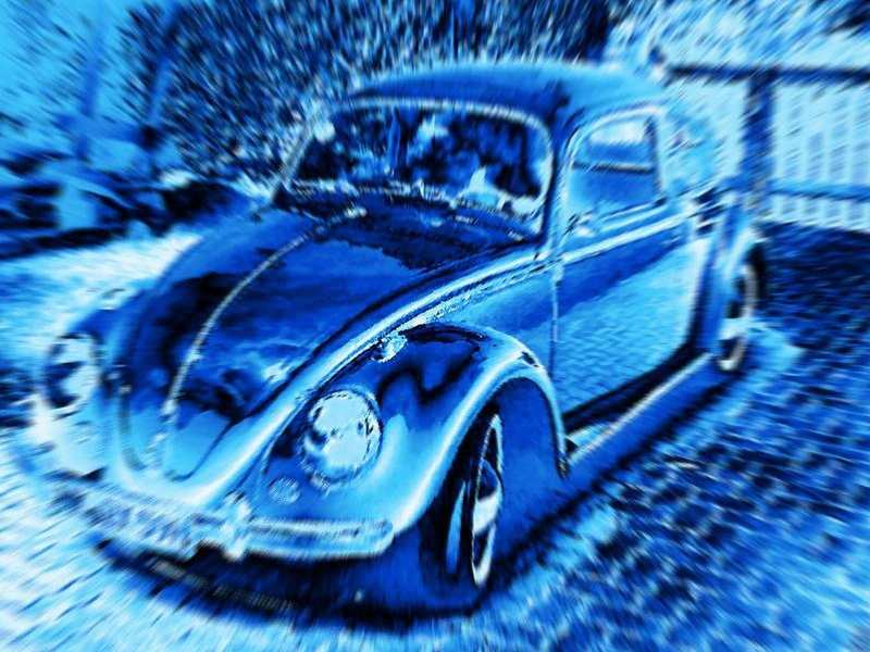 VW Käfer blau van Christophe Didillon