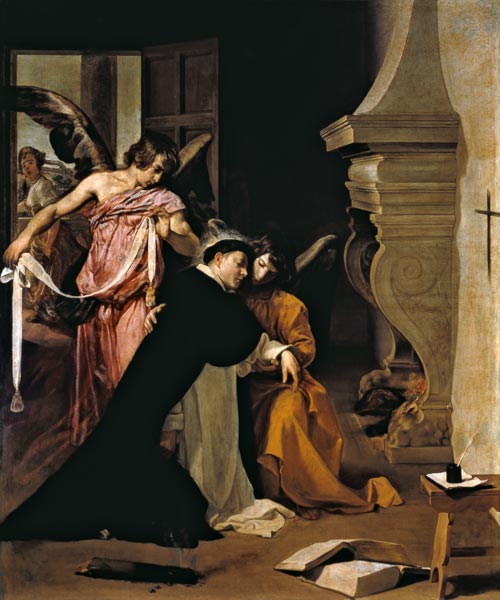 Temptation of St.Thomas Aquinas van Diego Rodriguez de Silva y Velázquez