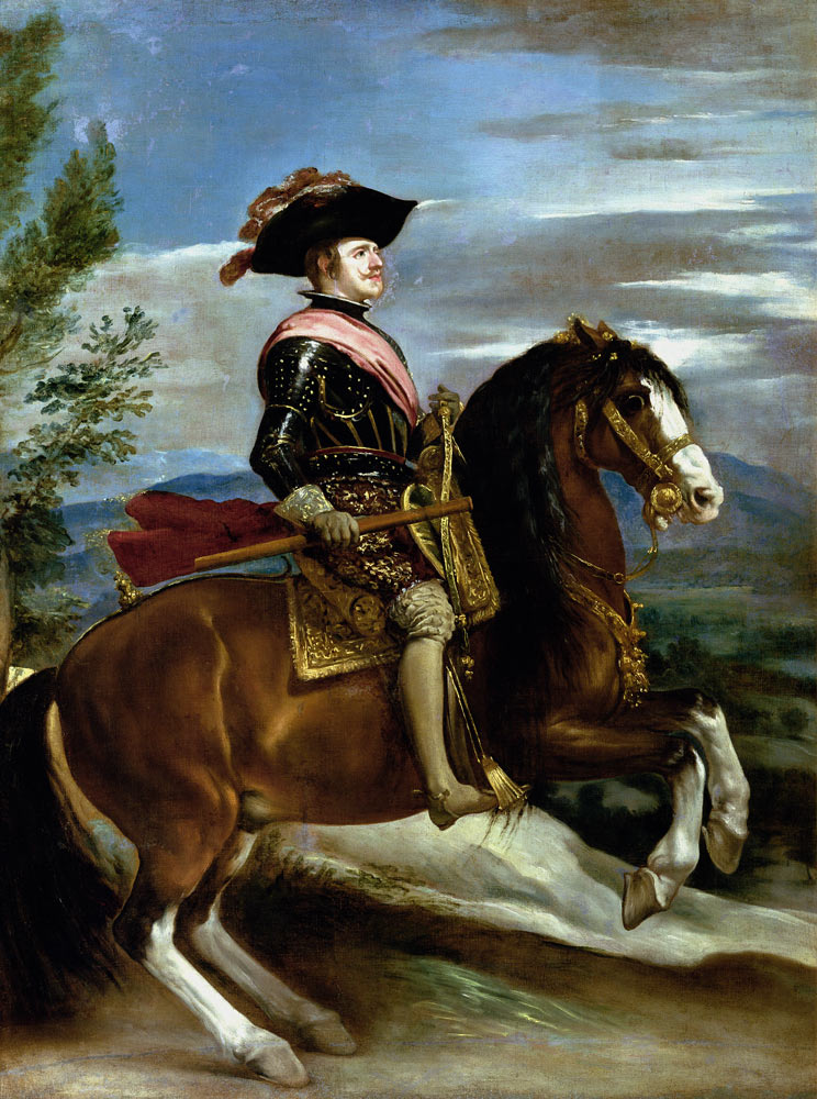 Equestrian Portrait of King Philip IV of Spain (1605-65) van Diego Rodriguez de Silva y Velázquez