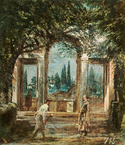 Ariadnepavillon der Villa Medici zu Rom van Diego Rodriguez de Silva y Velázquez