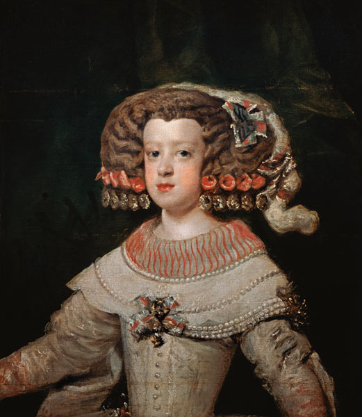 Die Infantin Maria-Theresia. van Diego Rodriguez de Silva y Velázquez
