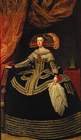 Königin Maria Anna von Österreich. van Diego Rodriguez de Silva y Velázquez