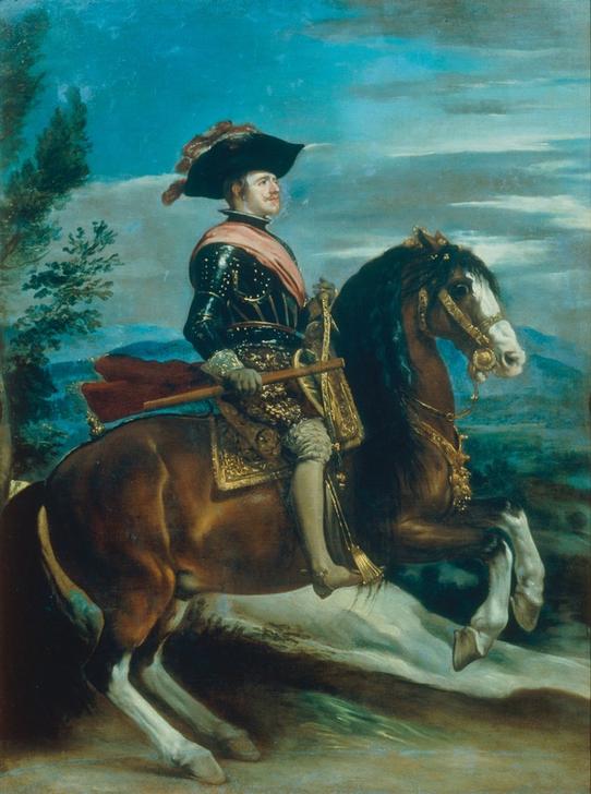 Philip IV on horseback van Diego Rodriguez de Silva y Velázquez