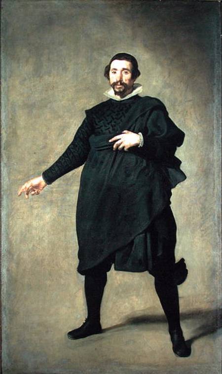 Portrait of the Buffoon Pablo de Valladolid van Diego Rodriguez de Silva y Velázquez