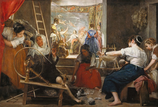 The Spinners, or The Fable of Arachne van Diego Rodriguez de Silva y Velázquez