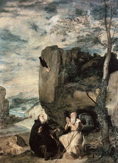 Der Hl. Antonius besucht den Hl. Paulus van Diego Rodriguez de Silva y Velázquez