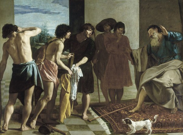 Velazquez / Jacob receiving the Clothing van Diego Rodriguez de Silva y Velázquez