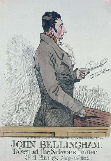 Portrait of John Bellingham (1770-1812) 1812 (colored etching) van Denis Dighton