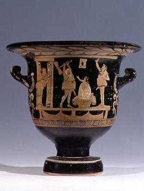 Red-figure bell krater decorated with a scene from a play, Apulian (ceramic) (for detail see 85028)