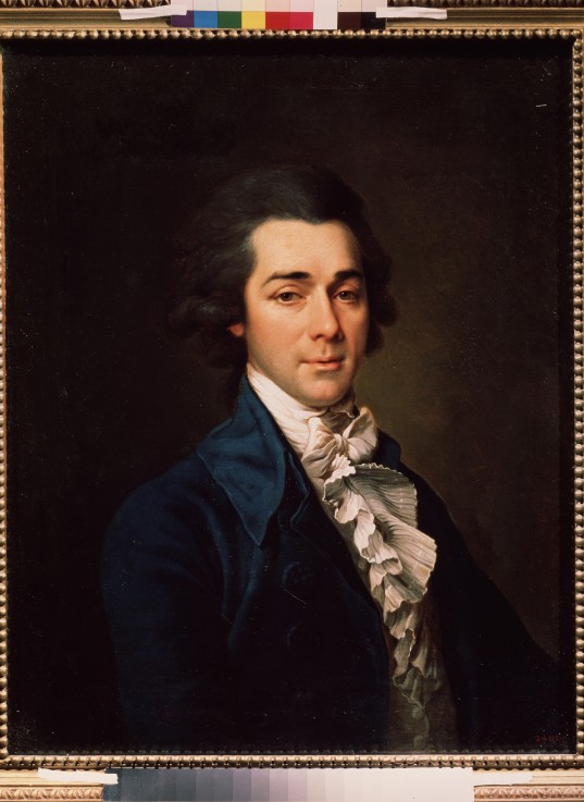 Portrait of the architect, artist and poet Nikolay A. Lvov (1751-1803) van Dimitrij Grigorjewitsch Lewizkij