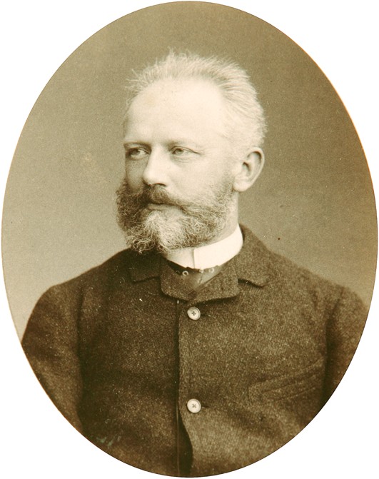 Portrait of the composer Pyotr I. Tchaikovsky (1840-1893) van Dimitrij Grigorjewitsch Lewizkij