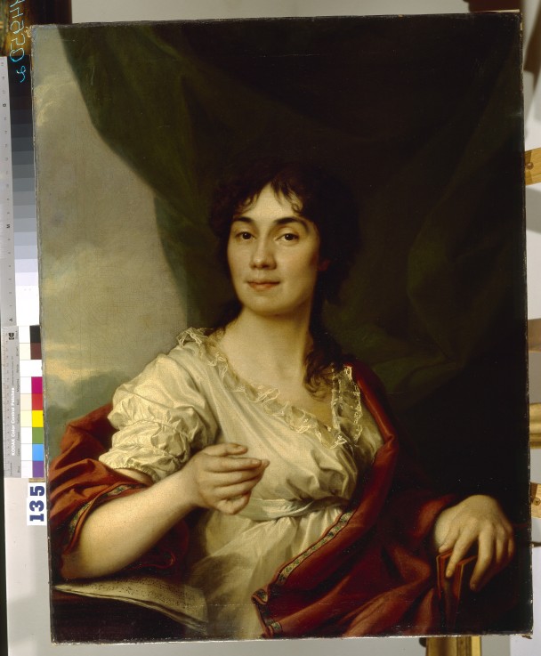 Portrait of Countess Anna Stepanovna Protasova (1745–1826) van Dimitrij Grigorjewitsch Lewizkij