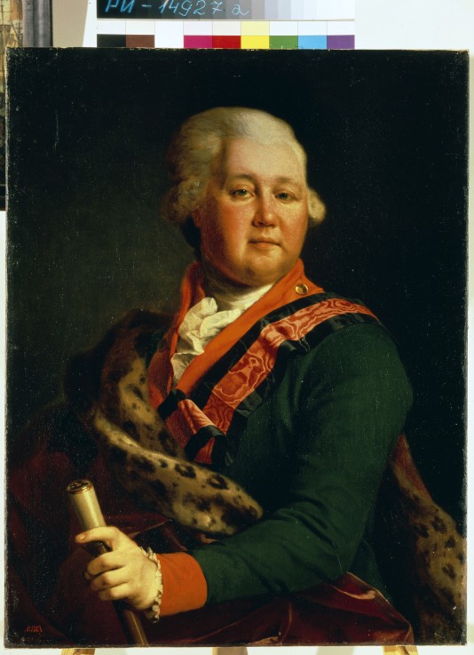 Portrait of Count Valentin Platonovich Ivanovich Musin-Pushkin (1735-1804) van Dimitrij Grigorjewitsch Lewizkij